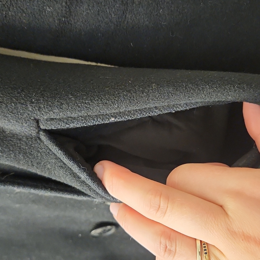Calvin Klein Black Pea Coat - Picture 4 of 12